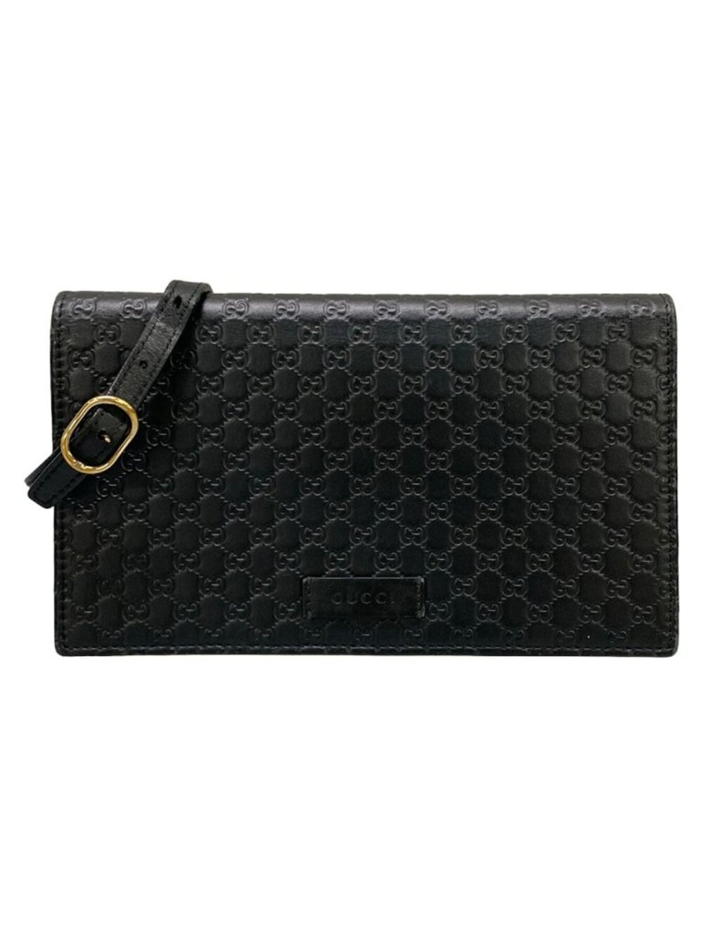 Gucci Wallet Micro Guccissima Black Leather